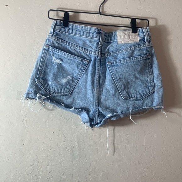 GRLFRND Button Fly Helena High Rise Cut-Off Denim Shorts In Newport Wash Sz 27 - Picture 5 of 7